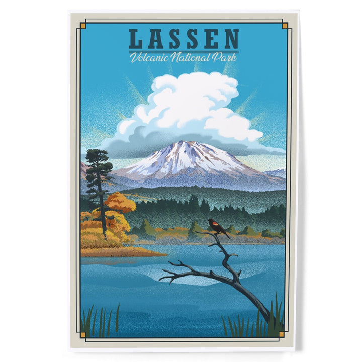 Lassen Volcanic National Park, California, Lithograph National Park Series, Art & Giclee Prints - Lantern Press
