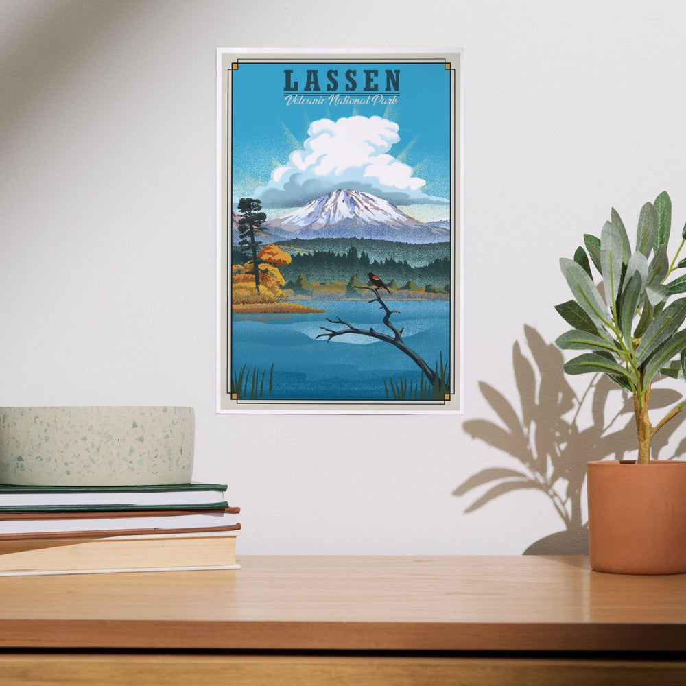 Lassen Volcanic National Park, California, Lithograph National Park Series, Art & Giclee Prints - Lantern Press