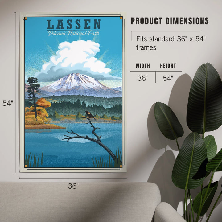 Lassen Volcanic National Park, California, Lithograph National Park Series, Art & Giclee Prints - Lantern Press
