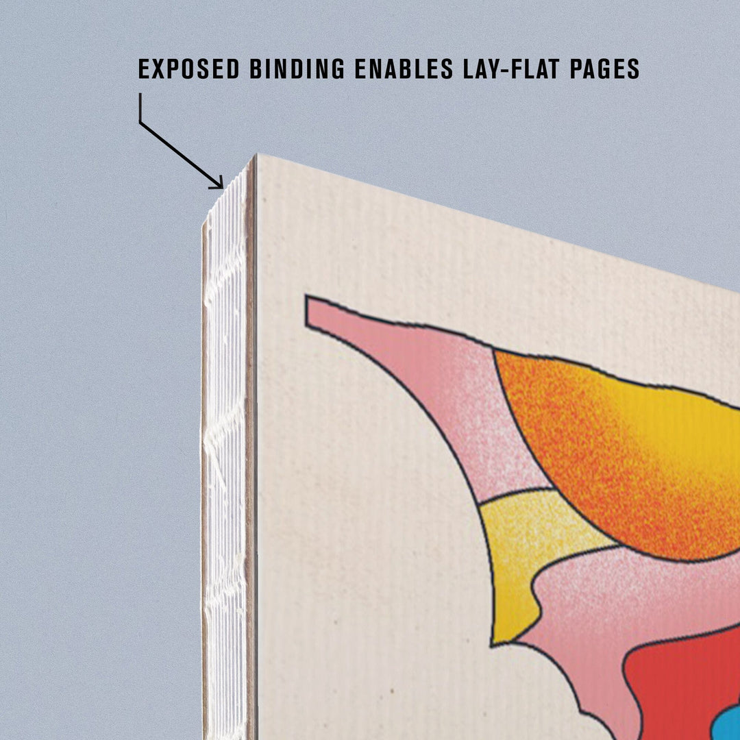 Lined 6x9 Journal, 70s Sunshine Collection, Sailboat, Lay Flat, 193 Pages, FSC paper Home Lantern Press