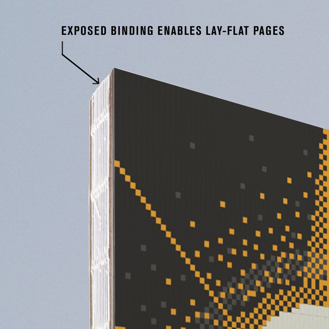 Lined 6x9 Journal, 8-Bit Space Collection, Astronaut, We Are Made Of Stars, Lay Flat, 193 Pages, FSC paper Home Lantern Press