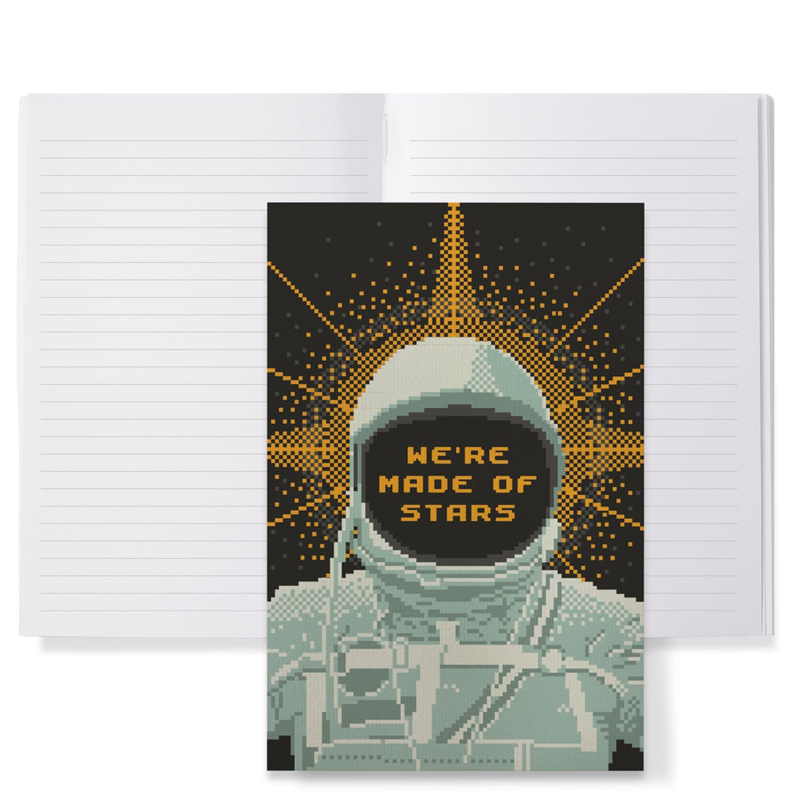 Lined 6x9 Journal, 8-Bit Space Collection, Astronaut, We Are Made Of Stars, Lay Flat, 193 Pages, FSC paper Home Lantern Press
