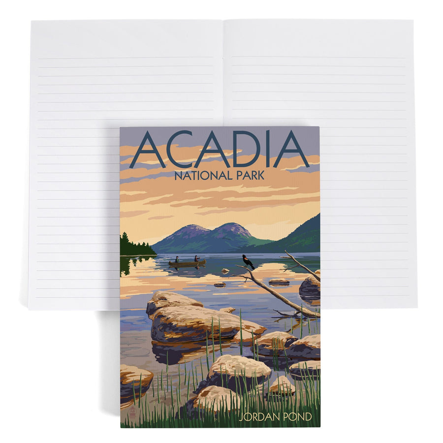 Lined 6x9 Journal, Acadia National Park, Maine, Jordan Pond, Lay Flat, 193 Pages, FSC paper Home Lantern Press