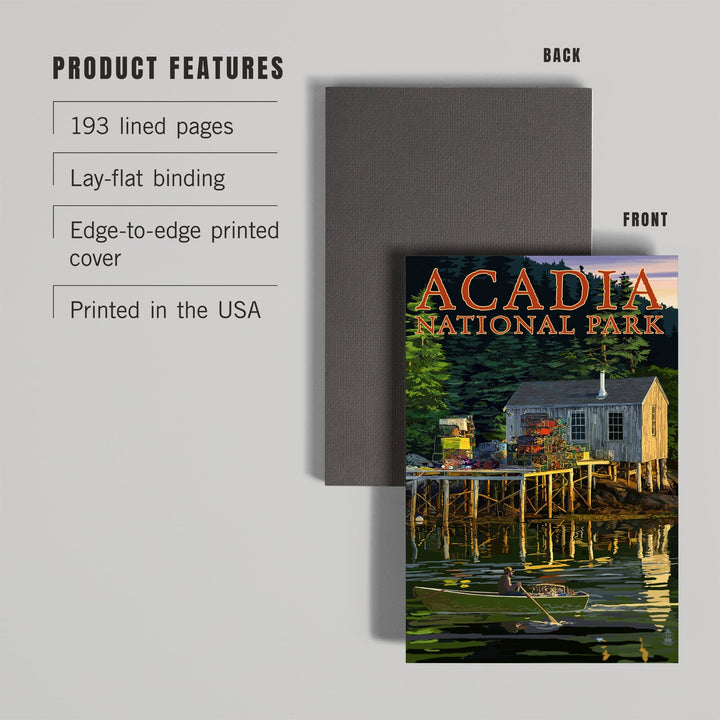 Lined 6x9 Journal, Acadia National Park, Maine, Lobster Shack, Lay Flat, 193 Pages, FSC paper Home Lantern Press