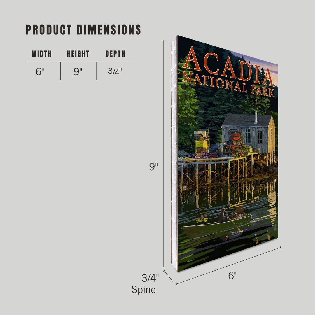 Lined 6x9 Journal, Acadia National Park, Maine, Lobster Shack, Lay Flat, 193 Pages, FSC paper Home Lantern Press
