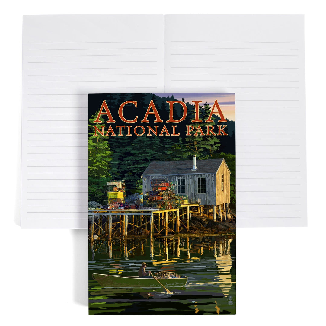 Lined 6x9 Journal, Acadia National Park, Maine, Lobster Shack, Lay Flat, 193 Pages, FSC paper Home Lantern Press
