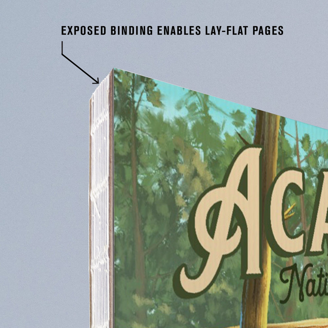 Lined 6x9 Journal, Acadia National Park, Maine, Oil Painting, Lay Flat, 193 Pages, FSC paper Home Lantern Press