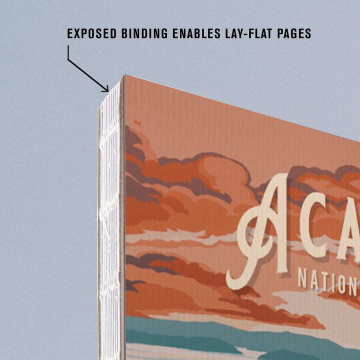 Lined 6x9 Journal, Acadia National Park, Maine, Painterly National Park Series, Lay Flat, 193 Pages, FSC paper Home Lantern Press