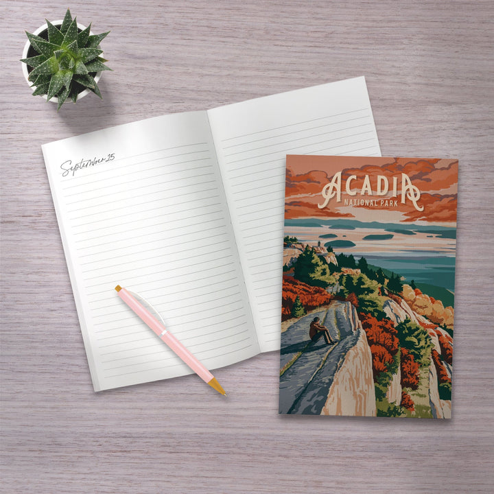 Lined 6x9 Journal, Acadia National Park, Maine, Painterly National Park Series, Lay Flat, 193 Pages, FSC paper Home Lantern Press