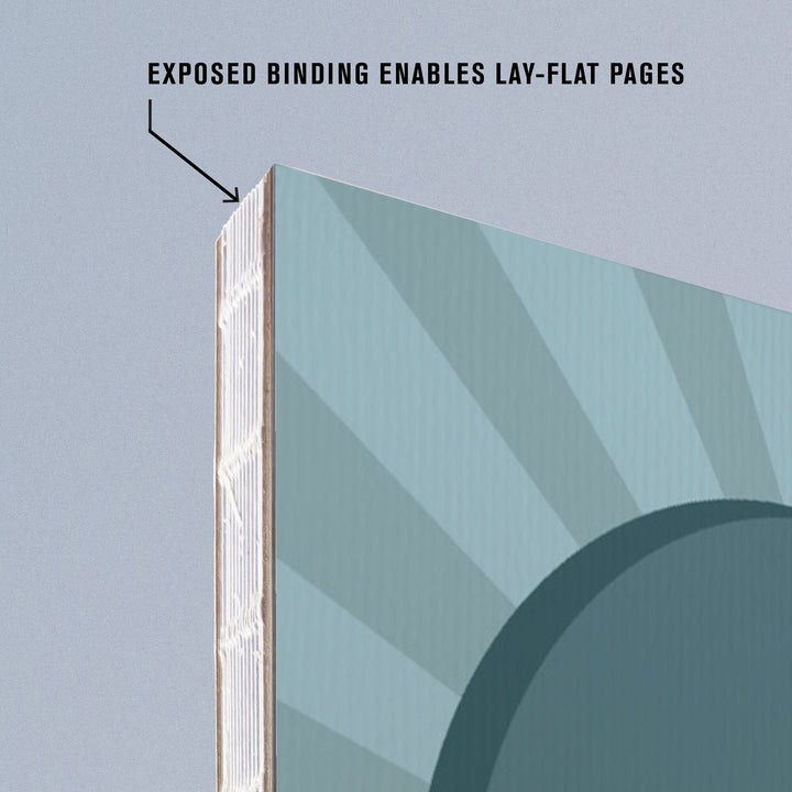 Lined 6x9 Journal, Adirondack Mountains, Moose Silhouette, Lay Flat, 193 Pages, FSC paper Home Lantern Press