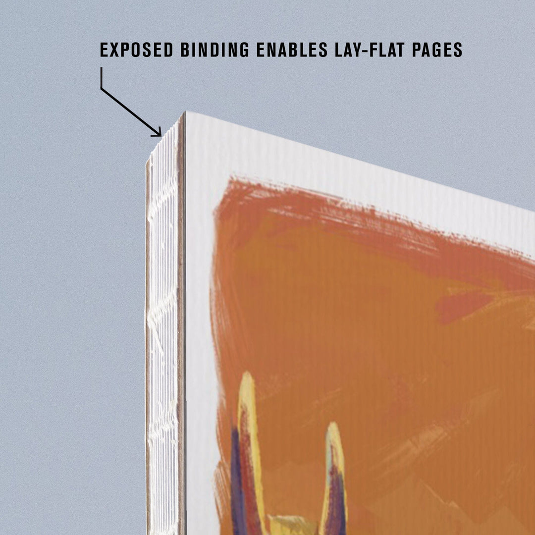 Lined 6x9 Journal, Adirondack Mountains, Moose, Vivid, Lay Flat, 193 Pages, FSC paper Home Lantern Press