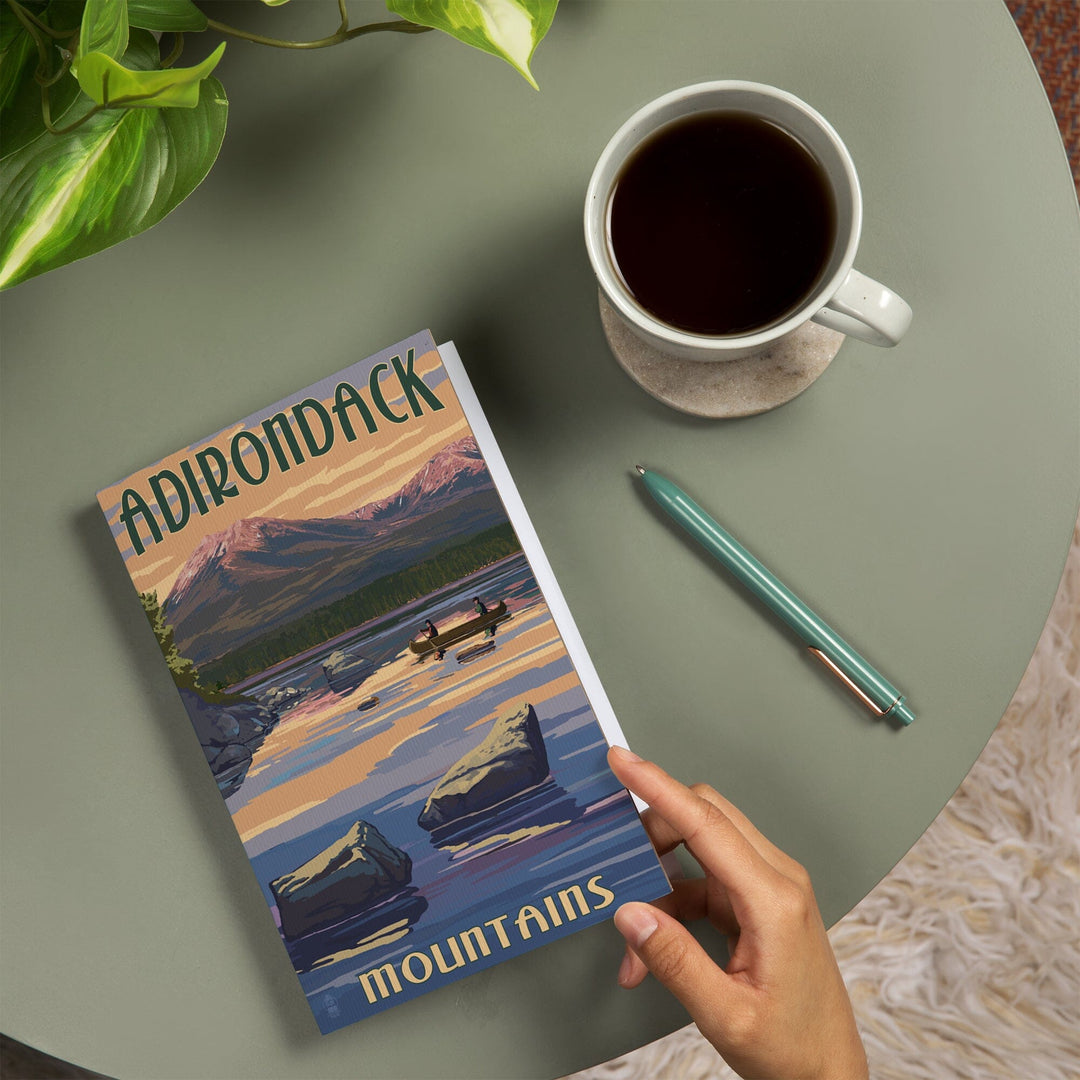 Lined 6x9 Journal, Adirondack Mountains, New York, Lake and Mountain View, Lay Flat, 193 Pages, FSC paper Home Lantern Press