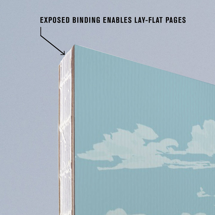 Lined 6x9 Journal, Adirondacks, New York, Hiker on Mountain, Lay Flat, 193 Pages, FSC paper Home Lantern Press