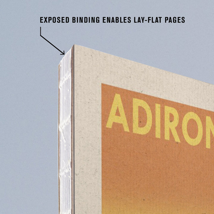 Lined 6x9 Journal, Adirondacks, New York, Moose at Dawn, Lay Flat, 193 Pages, FSC paper Home Lantern Press