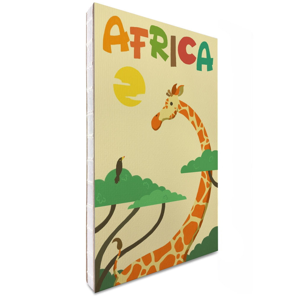 Lined 6x9 Journal, Africa, Giraffe, Playful Vector, Lay Flat, 193 Pages, FSC paper Home Lantern Press