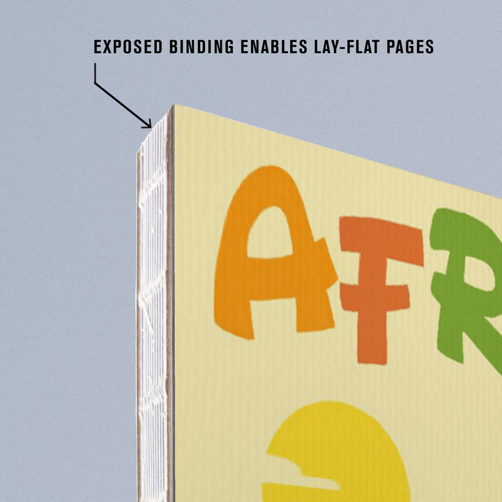 Lined 6x9 Journal, Africa, Giraffe, Playful Vector, Lay Flat, 193 Pages, FSC paper Home Lantern Press