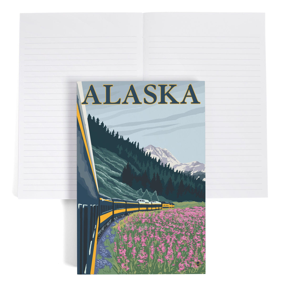 Lined 6x9 Journal, Alaska, Alaska Railroad, Lay Flat, 193 Pages, FSC paper Home Lantern Press