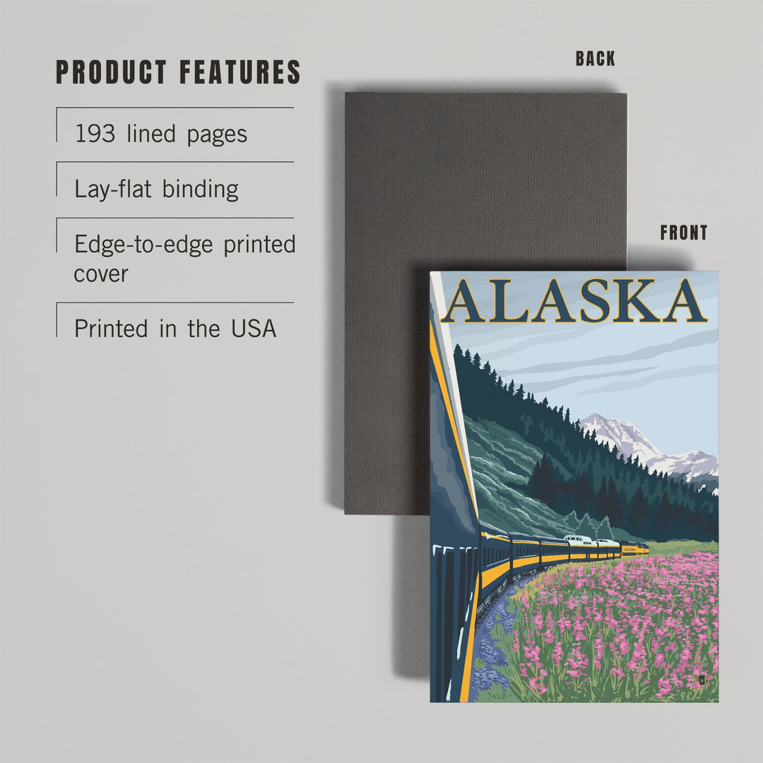Lined 6x9 Journal, Alaska, Alaska Railroad, Lay Flat, 193 Pages, FSC paper Home Lantern Press