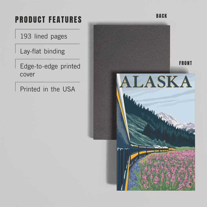 Lined 6x9 Journal, Alaska, Alaska Railroad, Lay Flat, 193 Pages, FSC paper Home Lantern Press