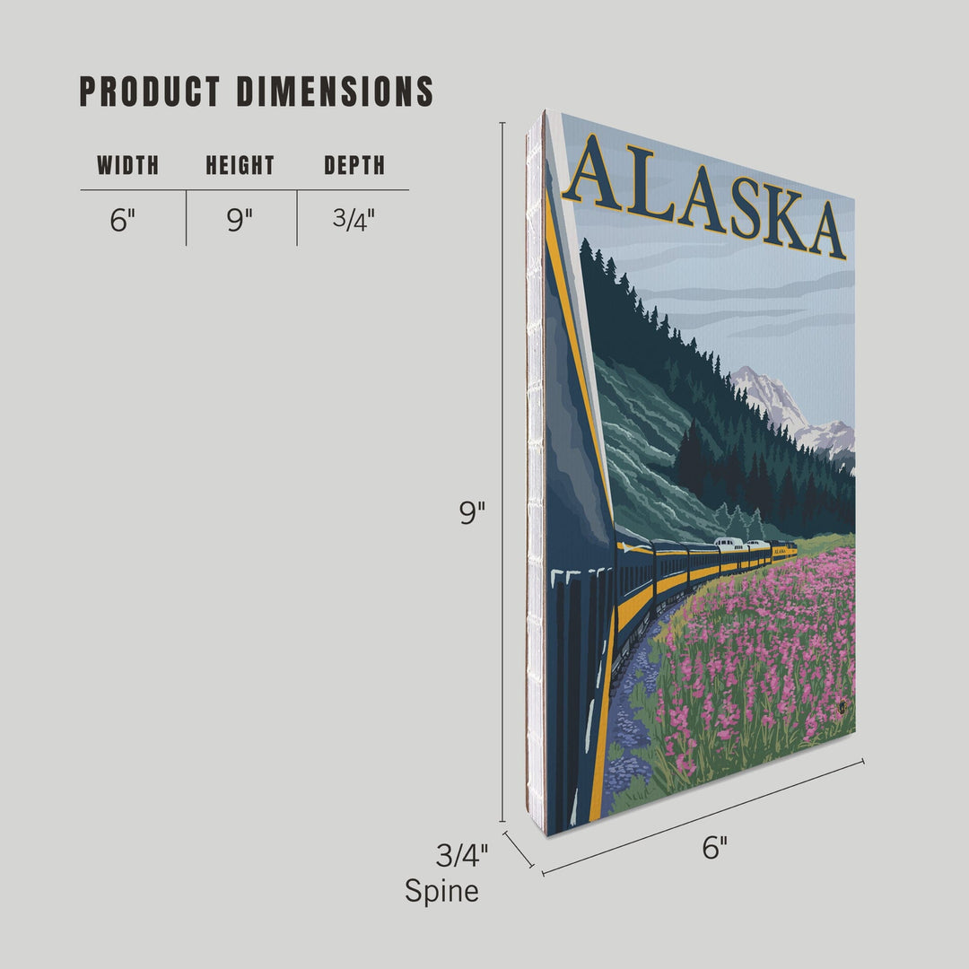 Lined 6x9 Journal, Alaska, Alaska Railroad, Lay Flat, 193 Pages, FSC paper Home Lantern Press