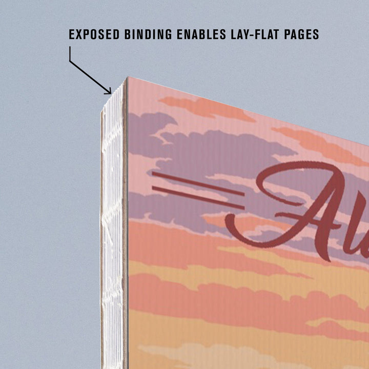 Lined 6x9 Journal, Alaska, Bear and Spring Flowers, Cruise Ship, Lay Flat, 193 Pages, FSC paper Home Lantern Press