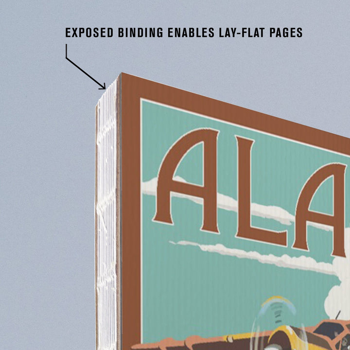 Lined 6x9 Journal, Alaska, Float Plane and Fisherman, Lay Flat, 193 Pages, FSC paper Home Lantern Press