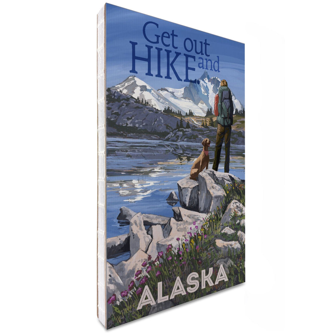 Lined 6x9 Journal, Alaska, Hiker and Dog, Get Out and Hike, Lay Flat, 193 Pages, FSC paper Home Lantern Press