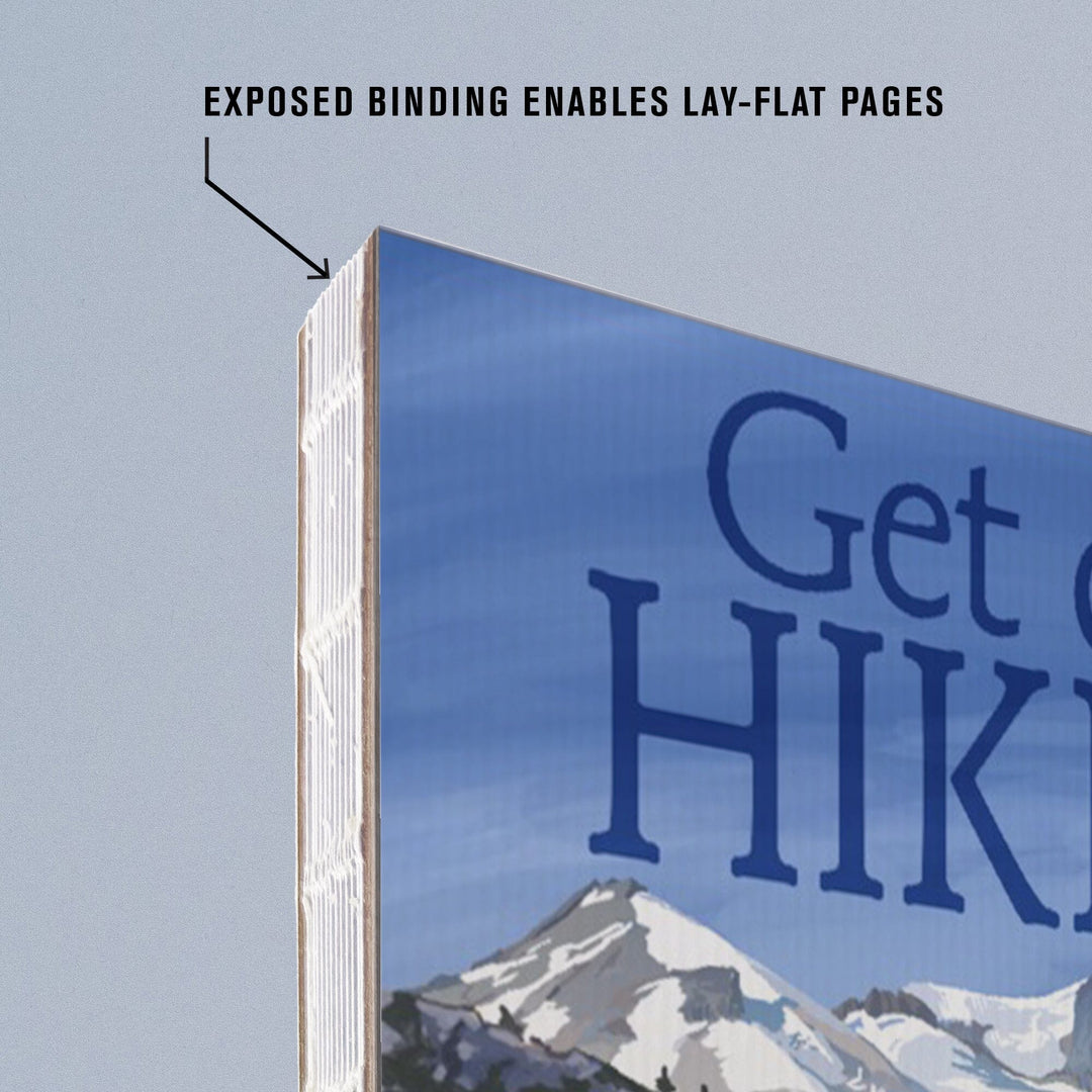 Lined 6x9 Journal, Alaska, Hiker and Dog, Get Out and Hike, Lay Flat, 193 Pages, FSC paper Home Lantern Press