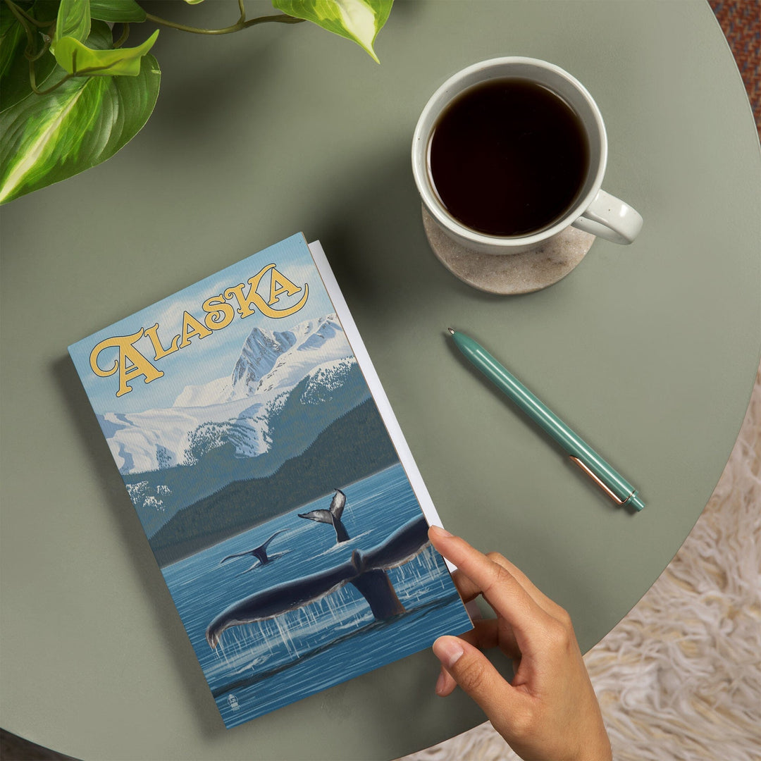 Lined 6x9 Journal, Alaska, Humpback Whale Family, Lay Flat, 193 Pages, FSC paper Home Lantern Press