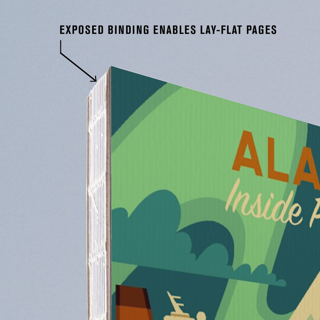 Lined 6x9 Journal, Alaska, Inside Passage, Geometric, Lay Flat, 193 Pages, FSC paper Home Lantern Press