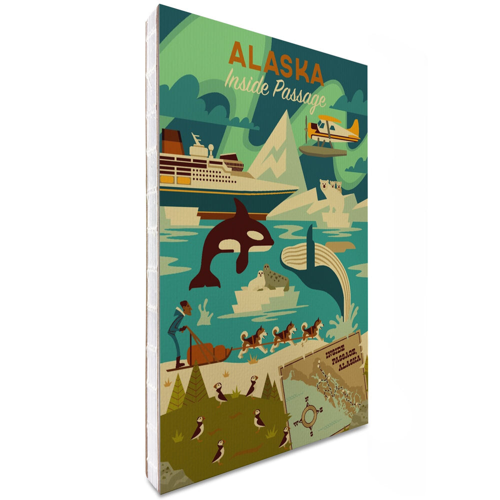 Lined 6x9 Journal, Alaska, Inside Passage, Geometric, Lay Flat, 193 Pages, FSC paper Home Lantern Press