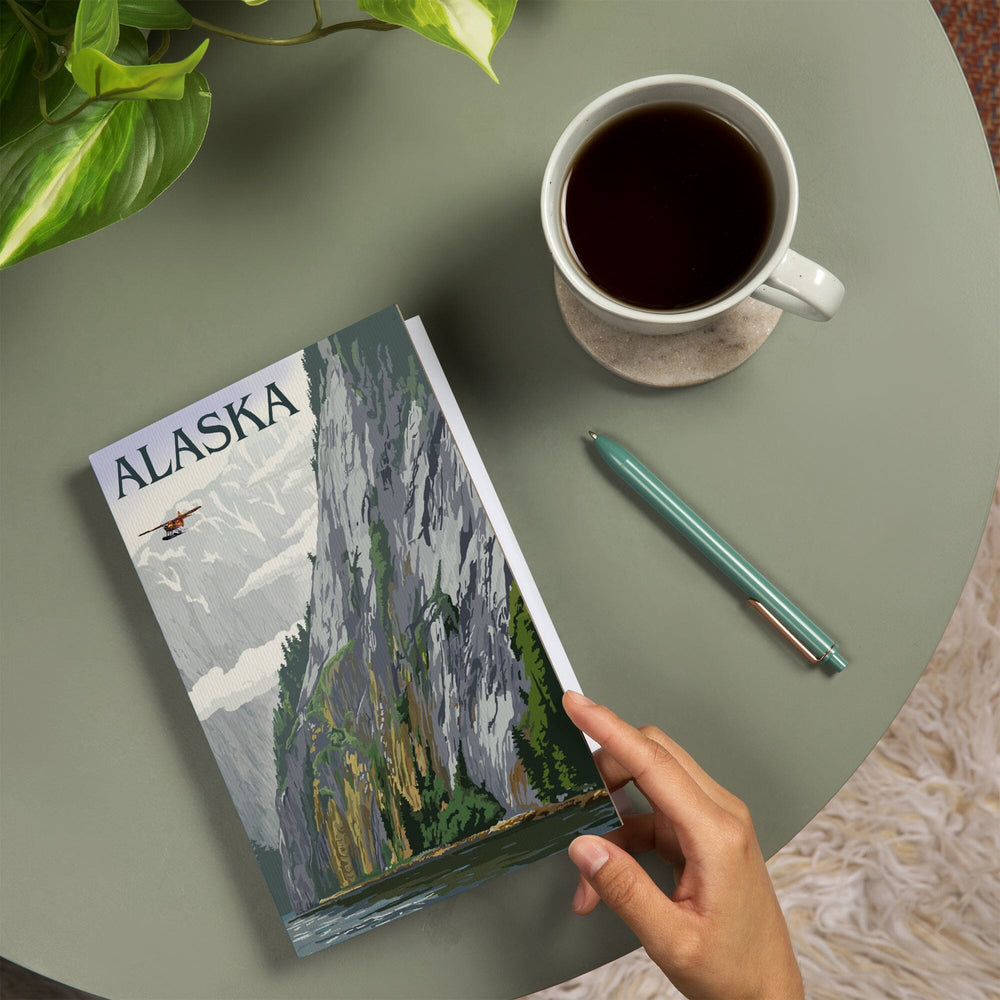 Lined 6x9 Journal, Alaska, Misty Fjords and Float Plane, Lay Flat, 193 Pages, FSC paper Home Lantern Press