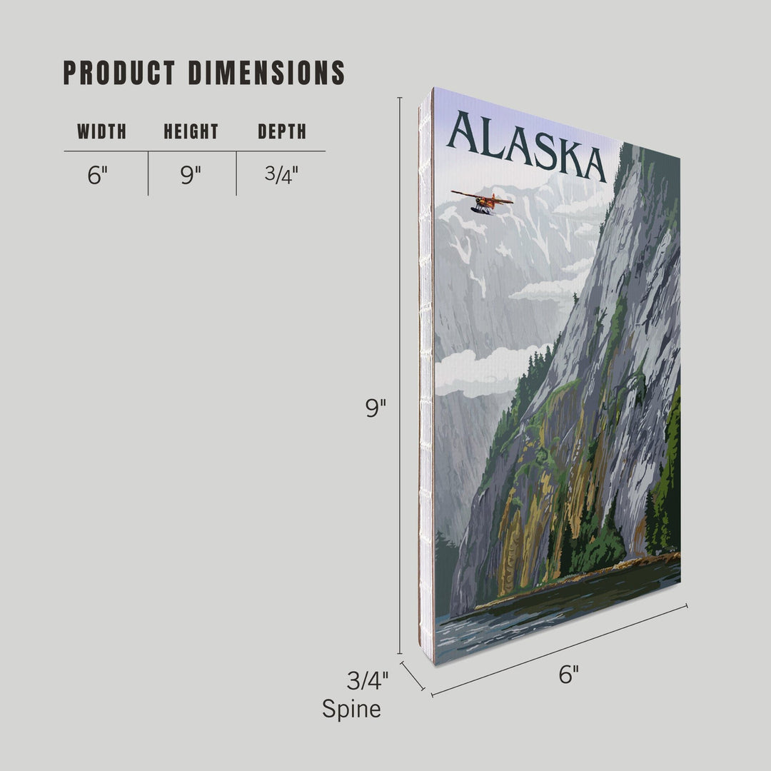 Lined 6x9 Journal, Alaska, Misty Fjords and Float Plane, Lay Flat, 193 Pages, FSC paper Home Lantern Press