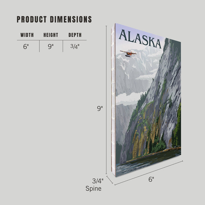 Lined 6x9 Journal, Alaska, Misty Fjords and Float Plane, Lay Flat, 193 Pages, FSC paper Home Lantern Press