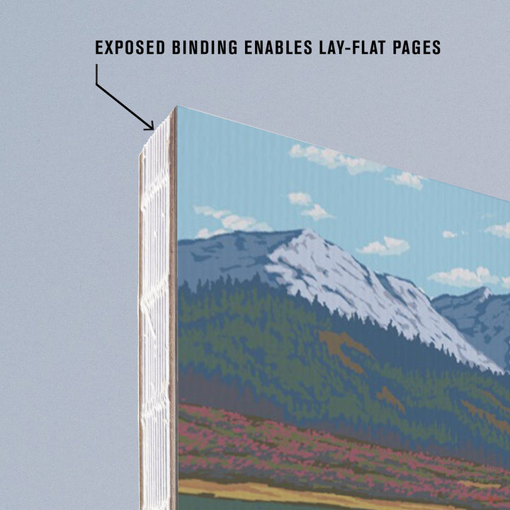 Lined 6x9 Journal, Alaska, Moose in Water, Lay Flat, 193 Pages, FSC paper Home Lantern Press