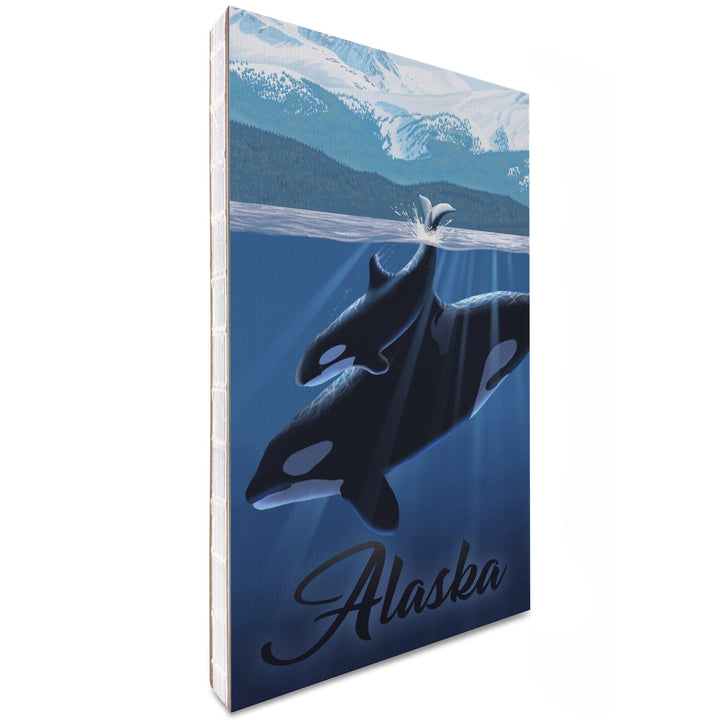 Lined 6x9 Journal, Alaska, Orca and Calf, Lay Flat, 193 Pages, FSC paper Home Lantern Press