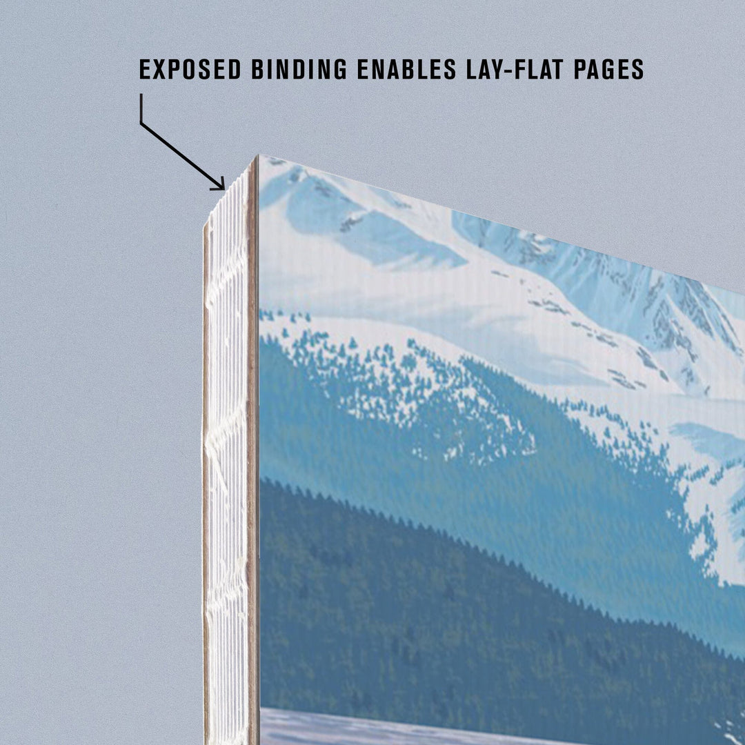 Lined 6x9 Journal, Alaska, Orca and Calf, Lay Flat, 193 Pages, FSC paper Home Lantern Press