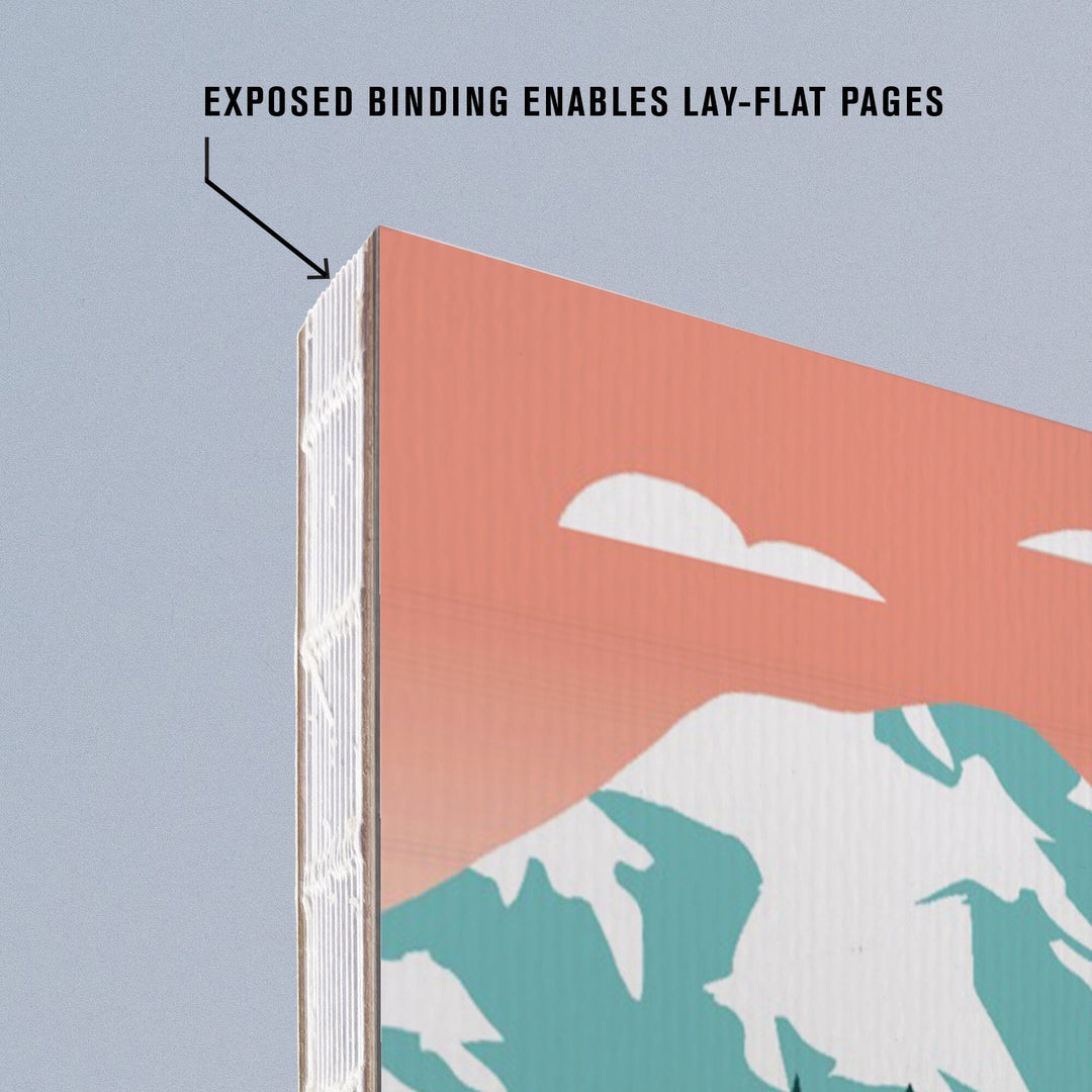 Lined 6x9 Journal, Alaska, Orca Whale and Calf, Lay Flat, 193 Pages, FSC paper Home Lantern Press