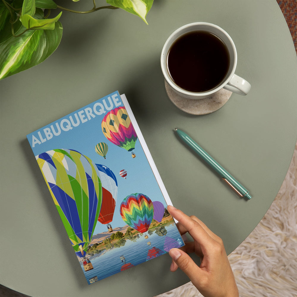 Lined 6x9 Journal, Albuquerque, New Mexico, Hot Air Balloons, Lay Flat, 193 Pages, FSC paper Home Lantern Press