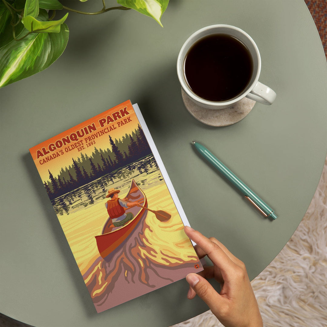 Lined 6x9 Journal, Algonquin Provincial Park, Ontario, Canada, Canoe Scene, Lay Flat, 193 Pages, FSC paper Home Lantern Press