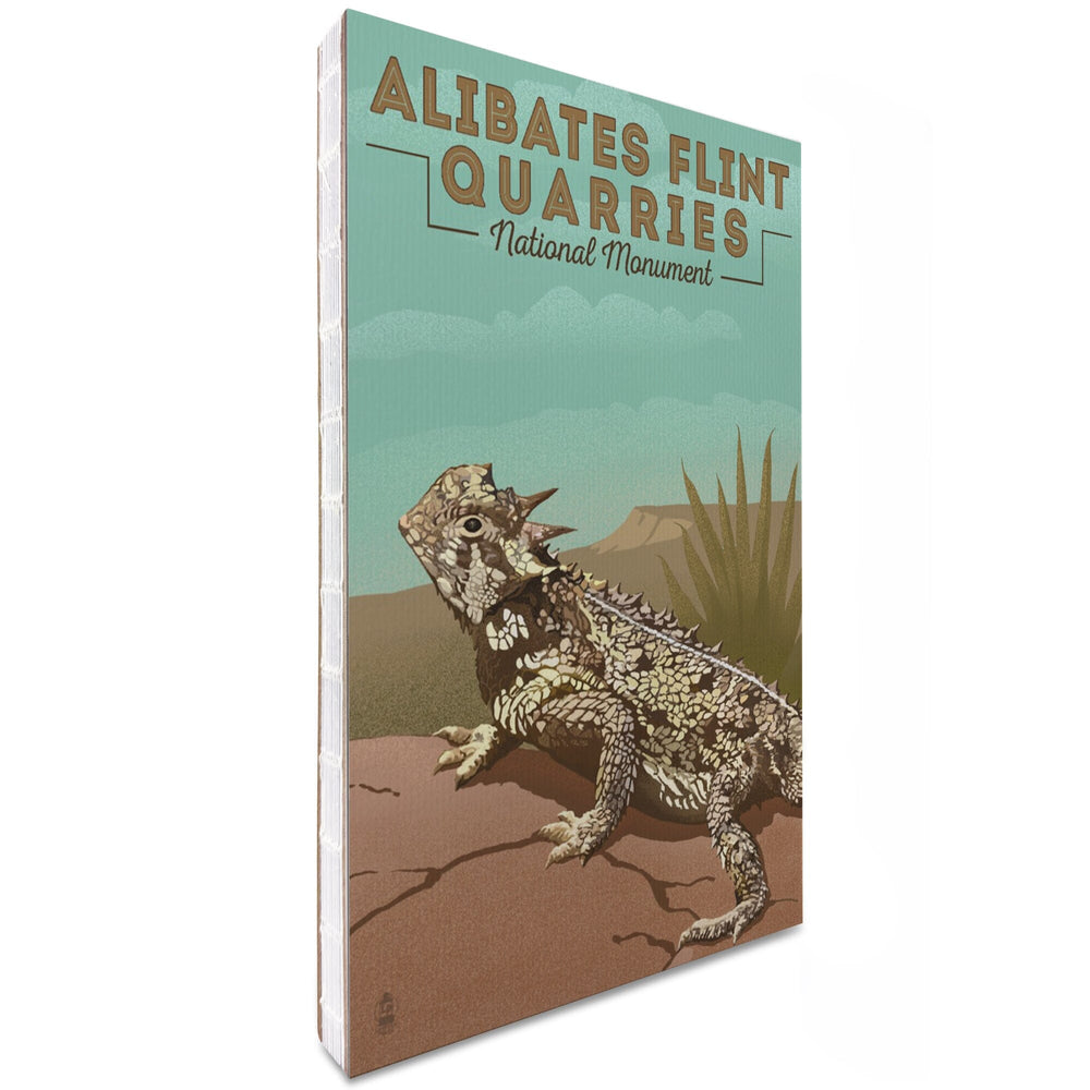 Lined 6x9 Journal, Alibates Flint Quarries National Monument, Texas, Horned Lizard, Lithograph, Lay Flat, 193 Pages, FSC paper Home Lantern Press