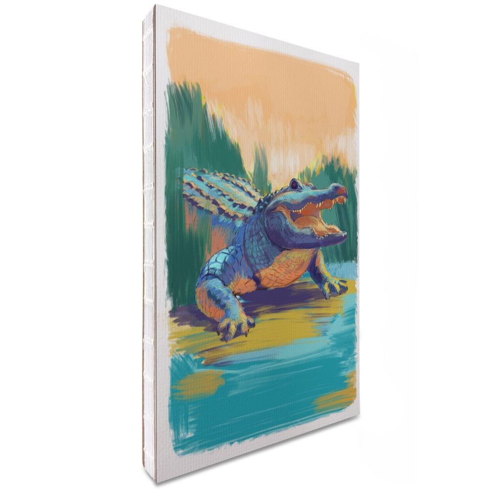 Lined 6x9 Journal, Alligator, Vivid, Lay Flat, 193 Pages, FSC paper Home Lantern Press