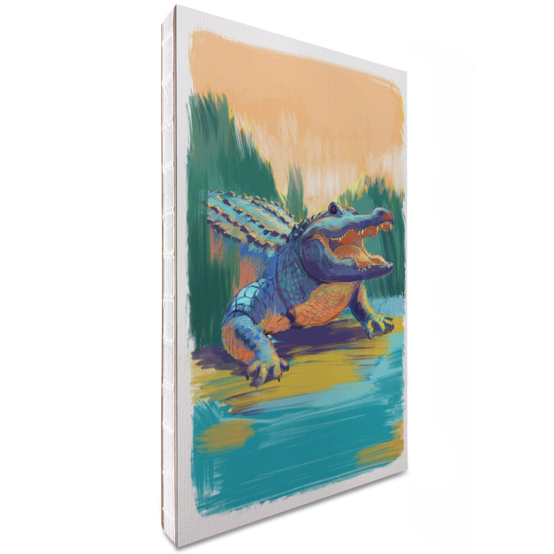 Lined 6x9 Journal, Alligator, Vivid, Lay Flat, 193 Pages, FSC paper Home Lantern Press