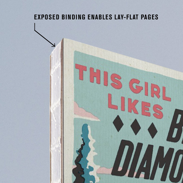 Lined 6x9 Journal, Alta, Utah, Ski Black Diamond, Lay Flat, 193 Pages, FSC paper Home Lantern Press