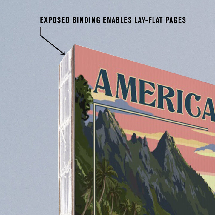 Lined 6x9 Journal, American Samoa National Park, American Samoa, Sea Turtles and Sunset, Painterly Series, Lay Flat, 193 Pages, FSC paper Home Lantern Press