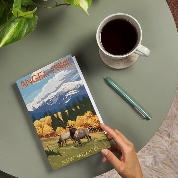 Lined 6x9 Journal, Angel Fire, New Mexico, Elk and Mountains, Lay Flat, 193 Pages, FSC paper Home Lantern Press