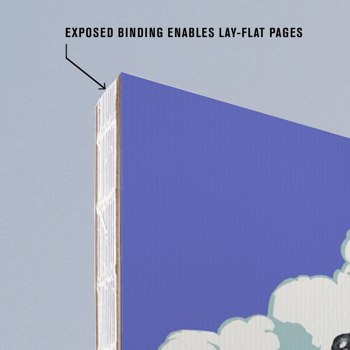 Lined 6x9 Journal, Antarctica, Two Black-Footed Penguins, Lay Flat, 193 Pages, FSC paper Home Lantern Press