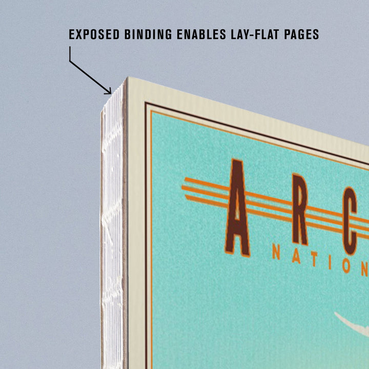 Lined 6x9 Journal, Arches National Park, Lithograph, Lay Flat, 193 Pages, FSC paper Home Lantern Press