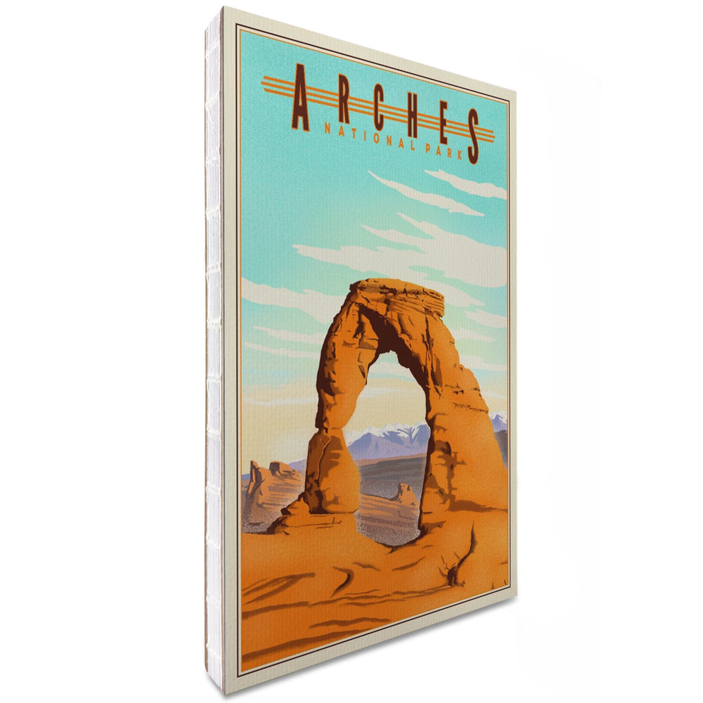 Lined 6x9 Journal, Arches National Park, Lithograph, Lay Flat, 193 Pages, FSC paper Home Lantern Press