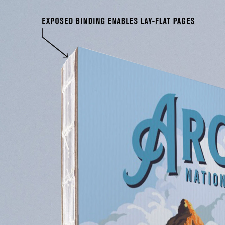 Lined 6x9 Journal, Arches National Park, Utah, Balanced Rock, Lay Flat, 193 Pages, FSC paper Home Lantern Press